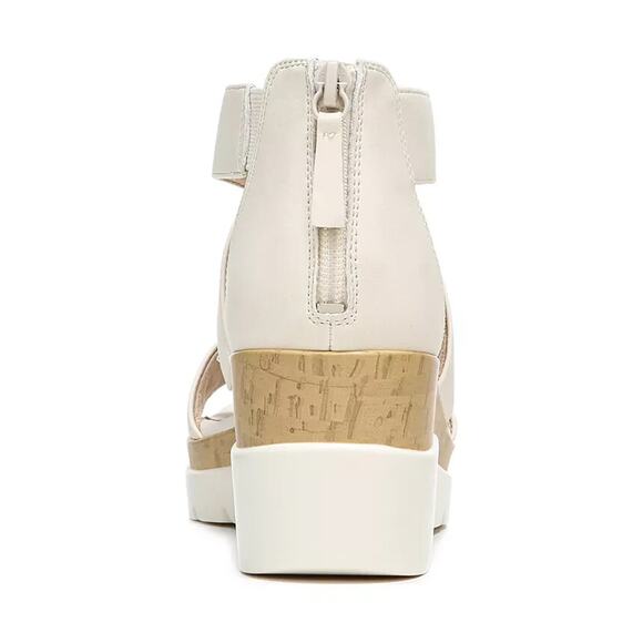 Soul Naturalizer Women's Goodtimes Leather Wedge Sandals, Porcelain Size 7.5M - Picture 3 of 5